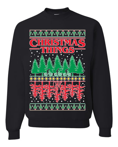 Christmas Things Parody Ugly Christmas Sweater Unisex Crewneck Graphic Sweatshirt