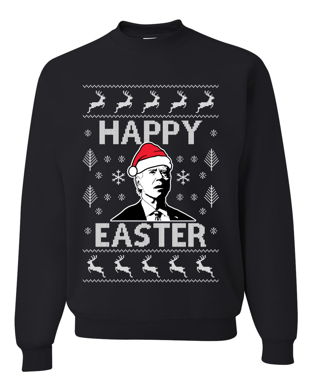 Biden Happy Easter Ugly Christmas Sweater Unisex Crewneck Graphic Sweatshirt