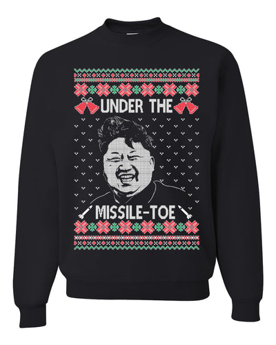Under The Missle Toe Ugly Christmas Sweater Unisex Crewneck Sweatshirt