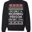 I'm Only A Morning Person on December 25th Ugly Christmas Sweater Unisex Crewneck Sweatshirt