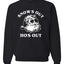 Santa Snow's Out Ho's Out Ugly Christmas Sweater Unisex Crewneck Graphic Sweatshirt