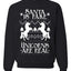 Santa is Fake Unicorns are Real Funny Unicorn Xmas Merry Ugly Christmas Sweater Unisex Crewneck Graphic Sweatshirt