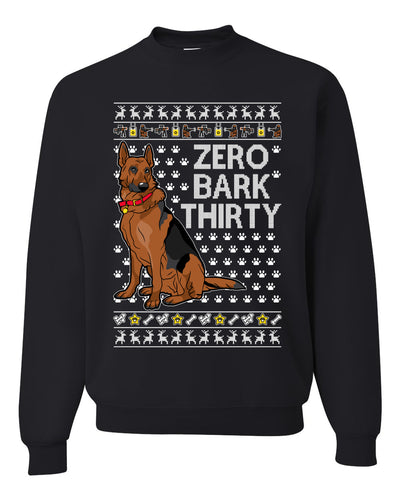 Zero Bark Thirty Funny Dog Xmas Merry Ugly Christmas Sweater Unisex Crewneck Graphic Sweatshirt
