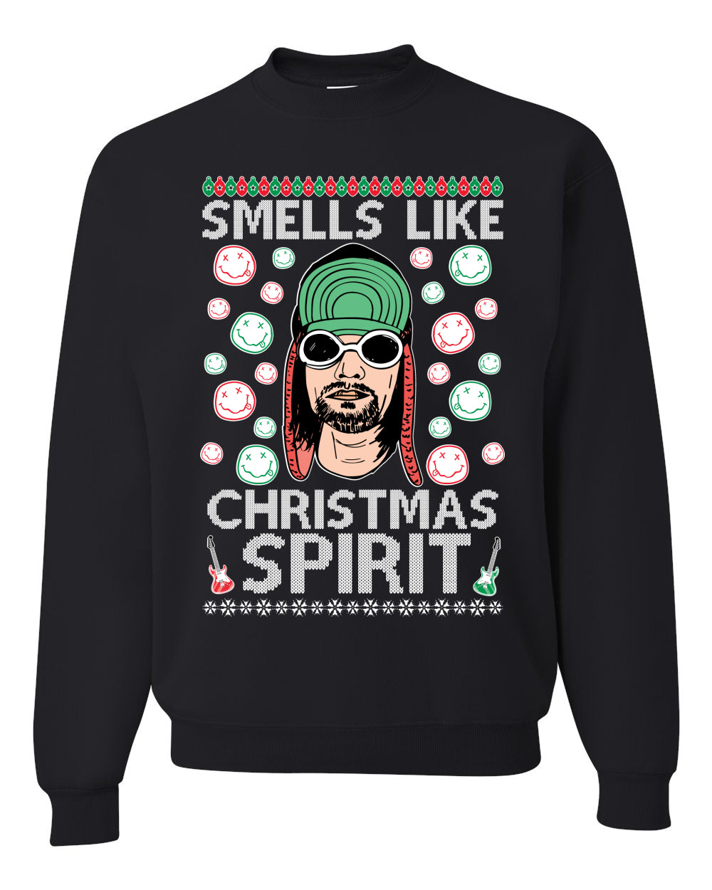 Smells Like Christmas Spirit Merry Ugly Christmas Sweater Unisex Crewneck Graphic Sweatshirt