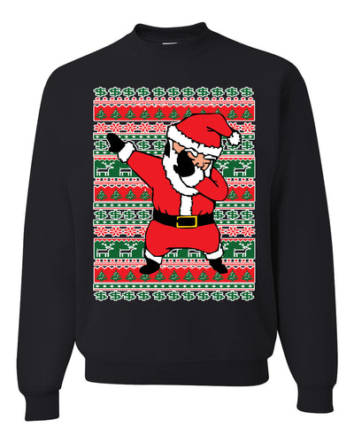 Dabbing Gold Belt Santa Ugly Christmas Sweater Unisex Crewneck Sweatshirt