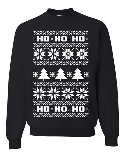Christmas Ho Ho Ho Ugly Christmas Sweater Unisex Crewneck Sweatshirt