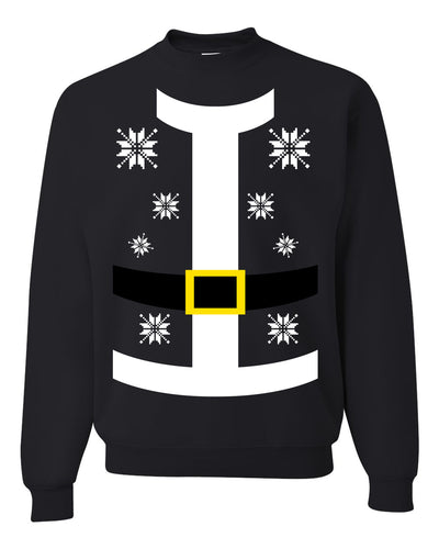 Jolly Santa Suit Winter Candy Cane Merry Ugly Christmas Sweater Unisex Crewneck Graphic Sweatshirt