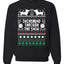 Daschund Through The Snow Merry Ugly Christmas Sweater Unisex Crewneck Graphic Sweatshirt