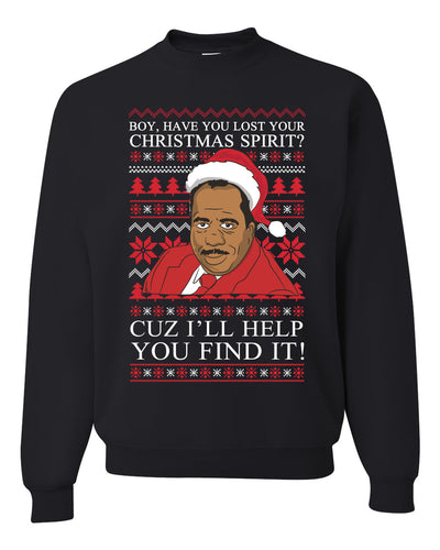 Christmas Spirit I'll Help You Find It Stanley Hudson Merry Ugly Christmas Sweater Unisex Crewneck Graphic Sweatshirt