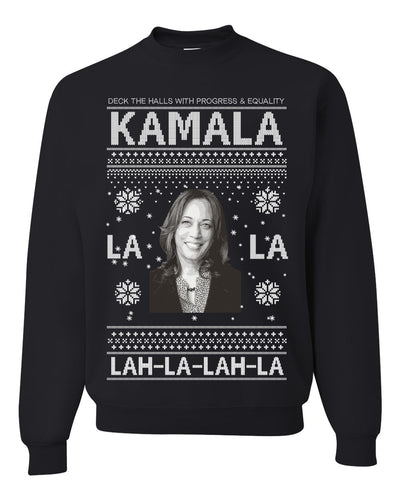 Kamala La La Lah-La-Lah-La Harris 2020 Ugly Christmas Sweater Unisex Crewneck Sweatshirt