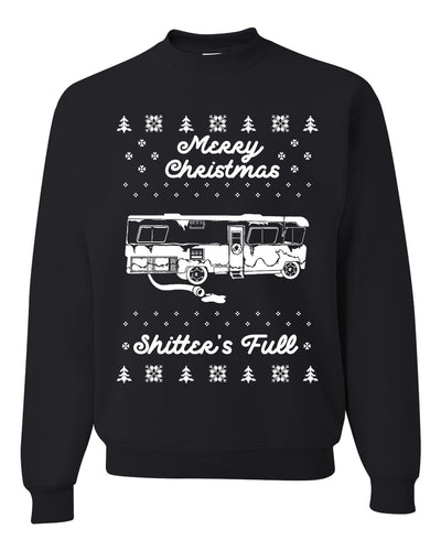 Merry Christmas Shitters Full Movie Quote Merry Ugly Christmas Sweater Unisex Crewneck Graphic Sweatshirt