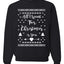 All I Want for Christmas is You Too Merry Ugly Christmas Sweater Unisex Crewneck Graphic Sweatshirt