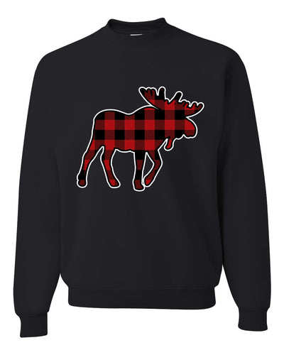 Plaid Buck  Unisex Crewneck Sweatshirt