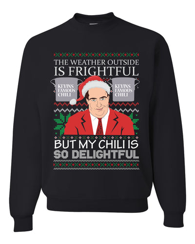 Kevin's Famous Chili is So Delightful Xmas Merry Ugly Christmas Sweater Unisex Crewneck Graphic Sweatshirt