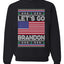 Let's Go Brandon Xmas Merry Ugly Christmas Sweater Unisex Crewneck Graphic Sweatshirt