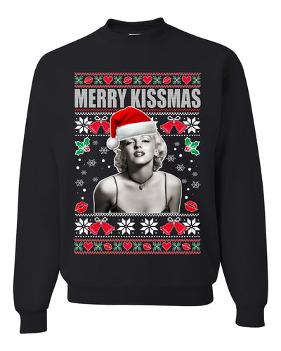 Merry Kissmas  Christmas Unisex Crewneck Graphic Sweatshirt