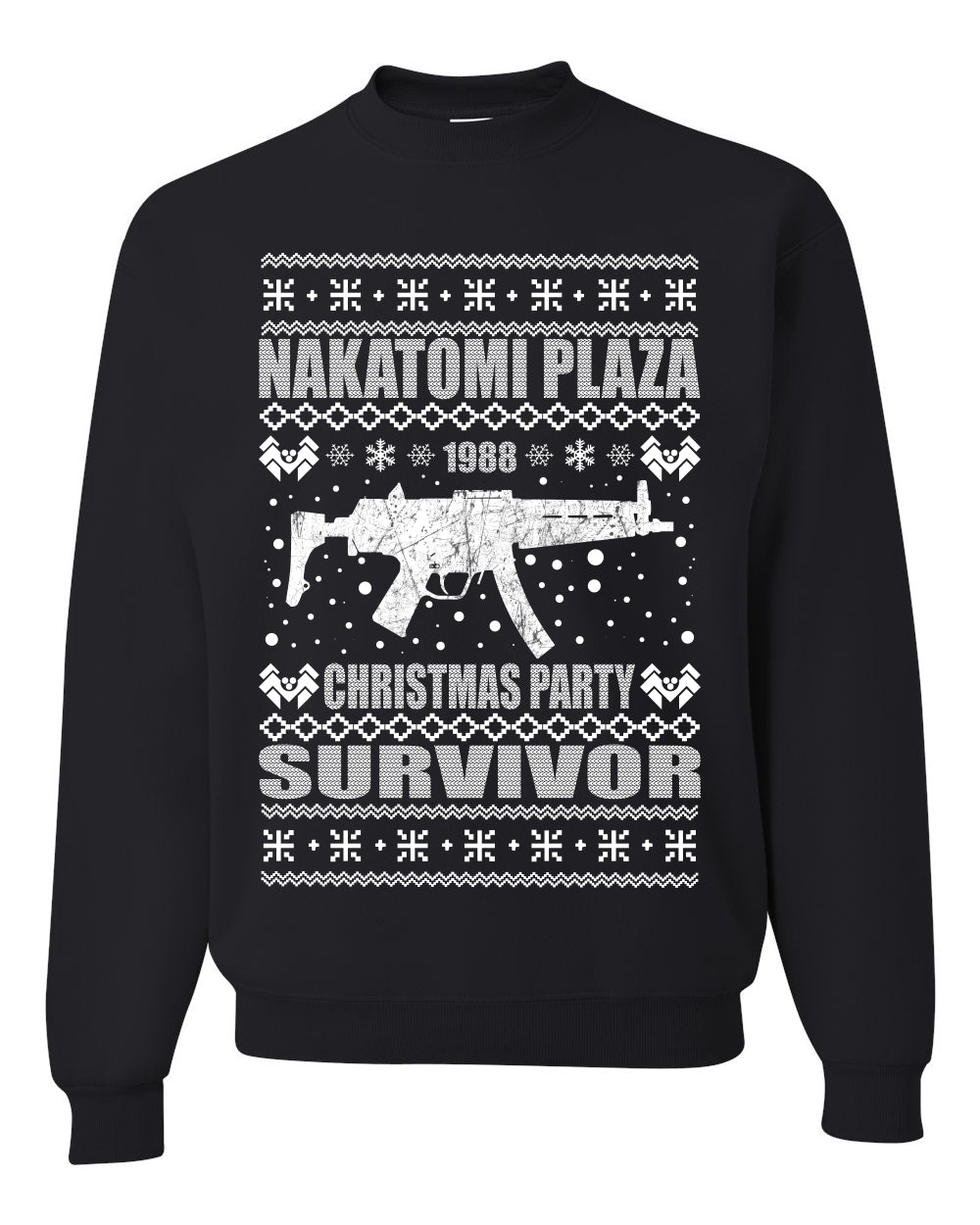 Nakatomi Plaza Christmas Party Survivor 1988 Merry Ugly Christmas Sweater Unisex Crewneck Graphic Sweatshirt