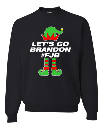 Let's Go Brandon Elf Merry Christmas Unisex Crewneck Graphic Sweatshirt