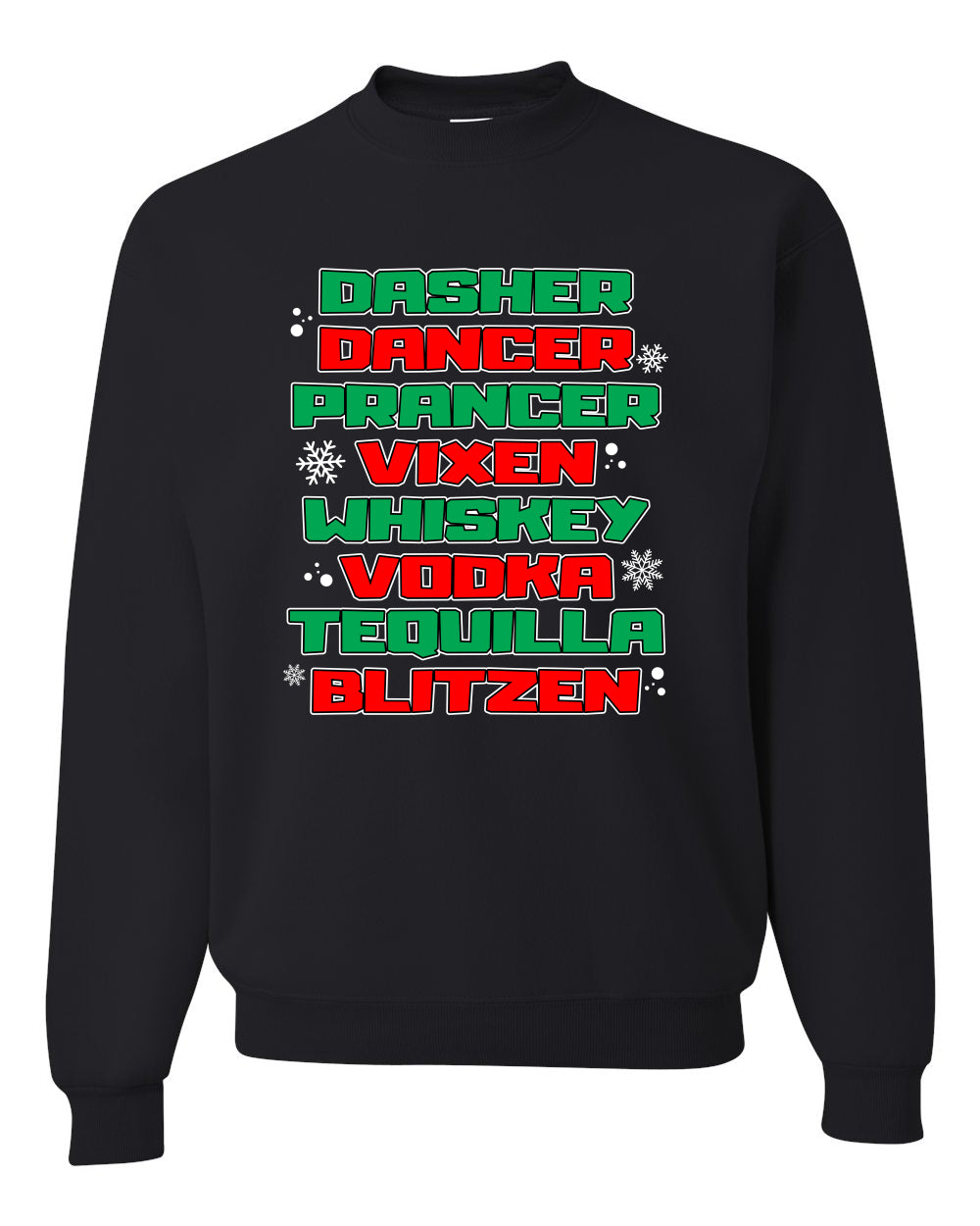 Drunken Reindeer Christmas Unisex Crewneck Graphic Sweatshirt