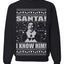 Buddy The Elf Santa! I Know Him Ugly Christmas Sweater Unisex Crewneck Graphic Sweatshirt