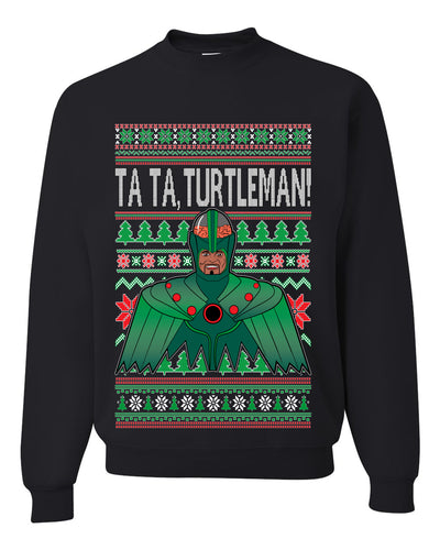 TaTa, Turtleman Quote Meme Jingle Ugly Christmas Sweater Unisex Crewneck Graphic Sweatshirt