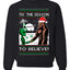 Bigfoot Tis' The Season to Believe in Conspiracies Aliens Ufo  Ugly Christmas Sweater Unisex Crewneck Graphic Sweatshirt