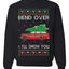 Bend Over & I'll Show You Colored Ugly Christmas Sweater Unisex Crewneck Sweatshirt