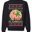 Fa La La La Mingo Pink Flamingo Santa Hat Lighting Trees Ugly Christmas Sweater Unisex Crewneck Graphic Sweatshirt