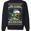 Snoop 'Twas The Nizzle Pot Leaf Weed Funny Ugly Christmas Sweater Unisex Crewneck Graphic Sweatshirt