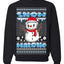 Snow Malone Snowman Face Tatoo Parody Ugly Christmas Sweater Unisex Crewneck Graphic Sweatshirt
