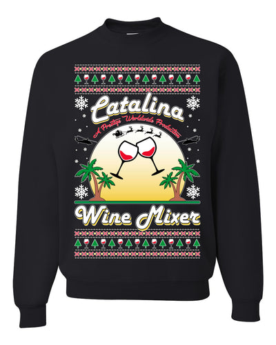 Step Bros Catalina Wine Mixer Xmas Holiday Movie Humor Ugly Christmas Sweater Unisex Crewneck Graphic Sweatshirt