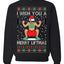 I Wish You A Merry Liftmas Woman Workout Gym Holiday Fitness Ugly Christmas Sweater Unisex Crewneck Graphic Sweatshirt