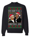 Will Slap Chris Meme Award Show Christmas Wife Joke  Ugly Christmas Sweater Unisex Crewneck Graphic Sweatshirt