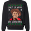 Shut Up Hippy It's Christmas Ugly Christmas Sweater Unisex Crewneck Sweatshirt