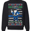 Santa Backs The Blue Pro Police Santa Claus Ugly Christmas Sweater Unisex Crewneck Sweatshirt
