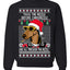 Twas The Nizzle Before Chrismizzle Gangster Dogg Rapper Ugly Christmas Sweater Unisex Crewneck Sweatshirt