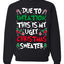 Due To Inflation This Is My Ugly Christmas Sweater Ugly Christmas Sweater Unisex Crewneck Sweatshirt