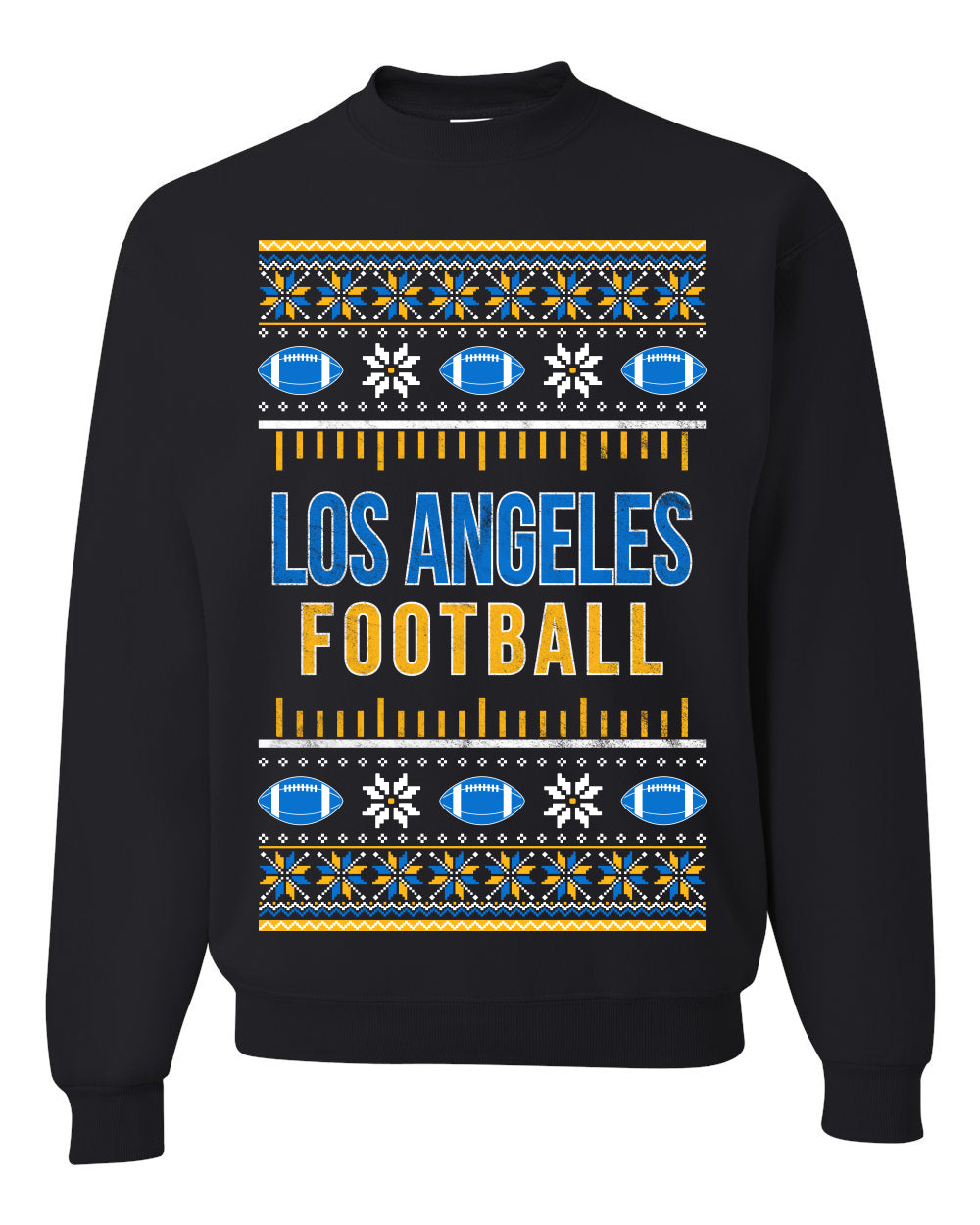 City of Los Angeles LAC American Football Fantasy Fan Ugly Christmas Sweater Unisex Crewneck Sweatshirt