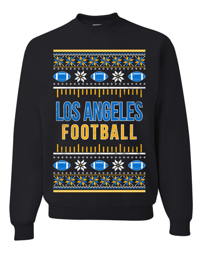 City of Los Angeles LAC American Football Fantasy Fan Ugly Christmas Sweater Unisex Crewneck Sweatshirt