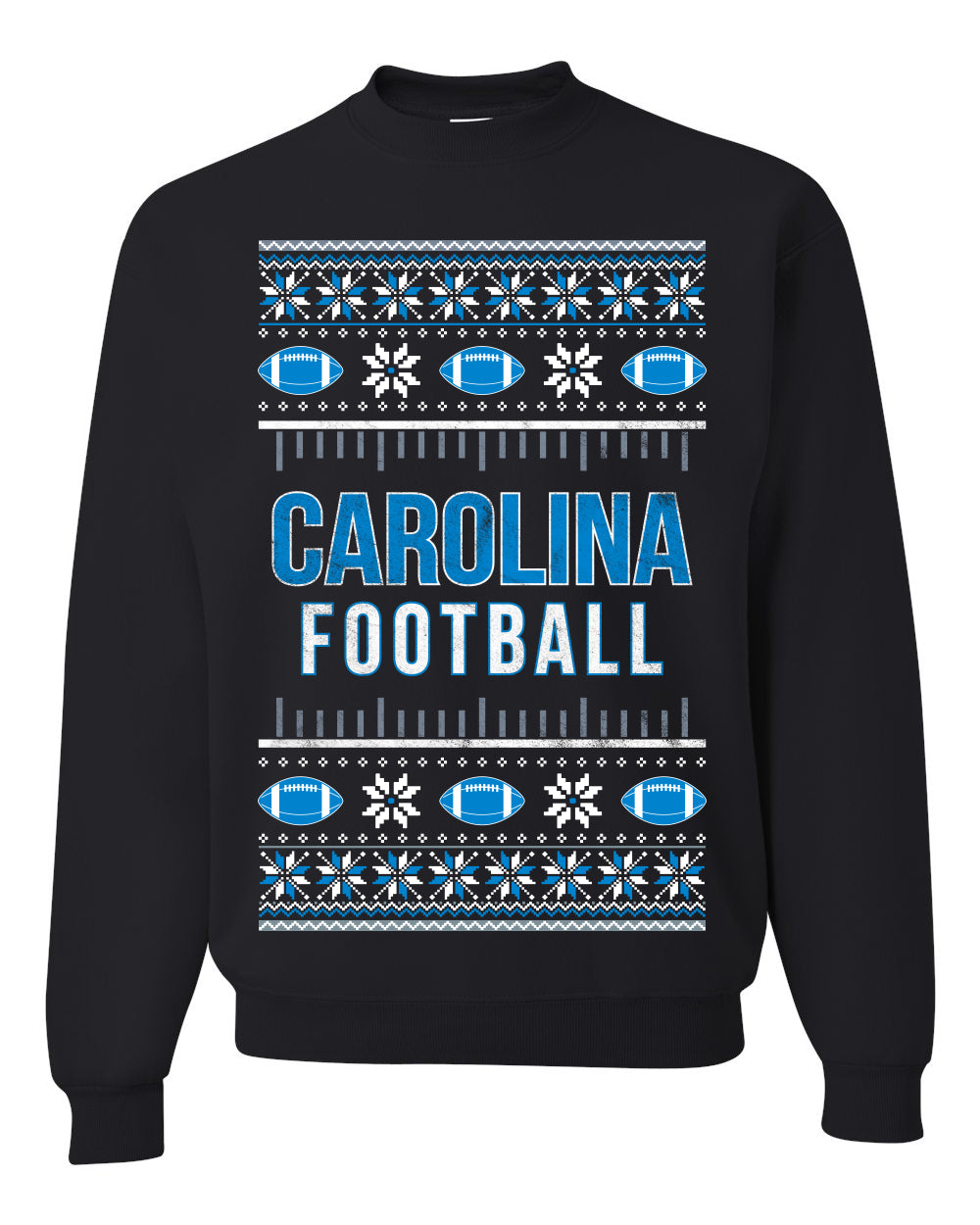 City of Carolina CAR American Football Fantasy Fan Ugly Christmas Sweater Unisex Crewneck Sweatshirt