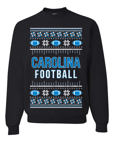 City of Carolina CAR American Football Fantasy Fan Ugly Christmas Sweater Unisex Crewneck Sweatshirt