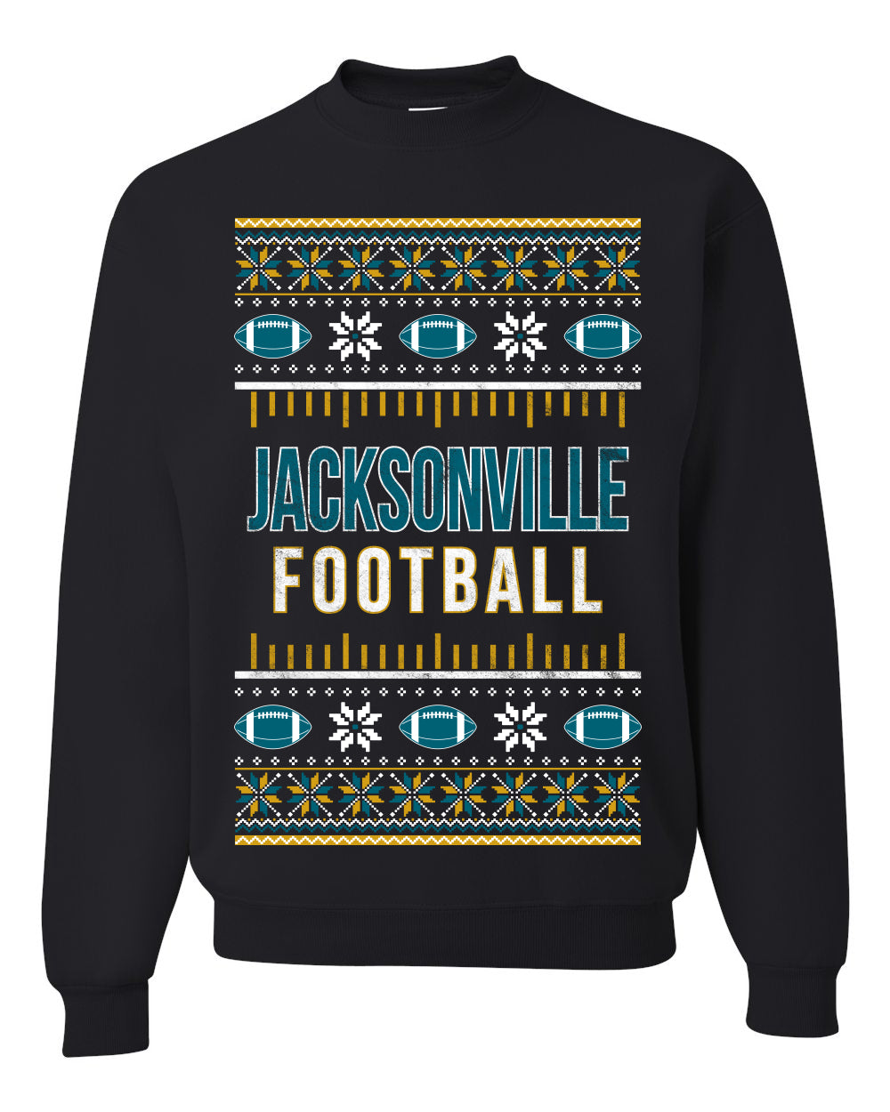 City of Jacksonville JAX American Football Fantasy Fan Ugly Christmas Sweater Unisex Crewneck Sweatshirt