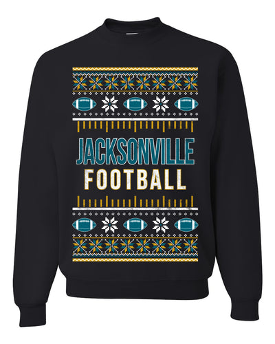 City of Jacksonville JAX American Football Fantasy Fan Ugly Christmas Sweater Unisex Crewneck Sweatshirt