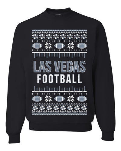 City of Las Vegas LV American Football Fantasy Fan Ugly Christmas Sweater Unisex Crewneck Sweatshirt
