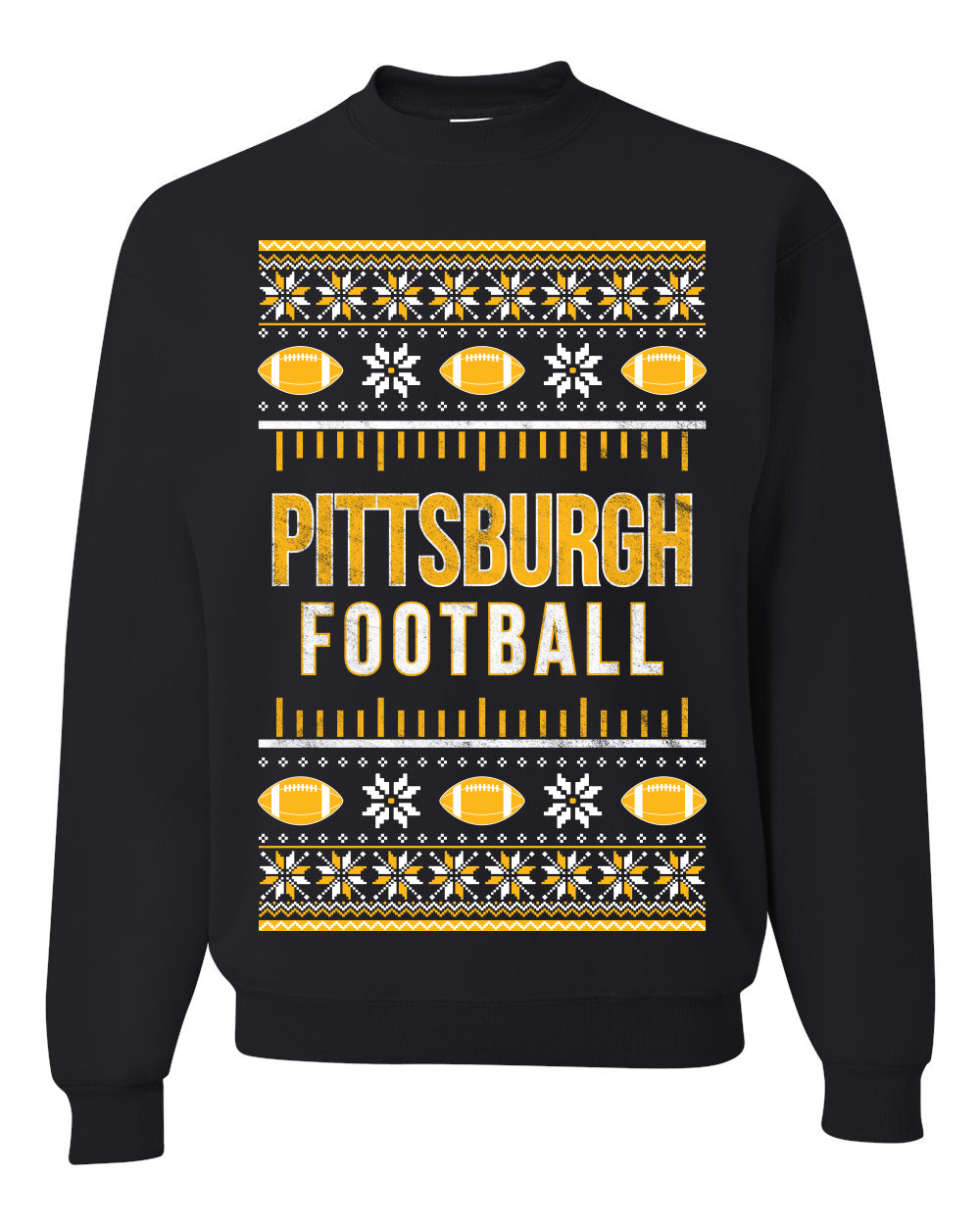 City of Pittsburgh PIT American Football Fantasy Fan Ugly Christmas Sweater Unisex Crewneck Sweatshirt