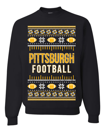 City of Pittsburgh PIT American Football Fantasy Fan Ugly Christmas Sweater Unisex Crewneck Sweatshirt