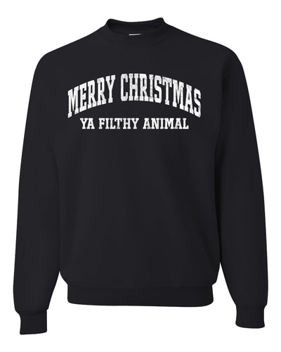 Vintage Movie Quote Merry Christmas Filthy Animal Christmas Unisex Crewneck Sweatshirt