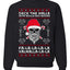Valhalla Deck The Halls With Skulls & Bodies Ugly Christmas Sweater Unisex Crewneck Sweatshirt
