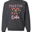 Candy Cane Cutie  Merry Christmas Unisex Crewneck Graphic Sweatshirt