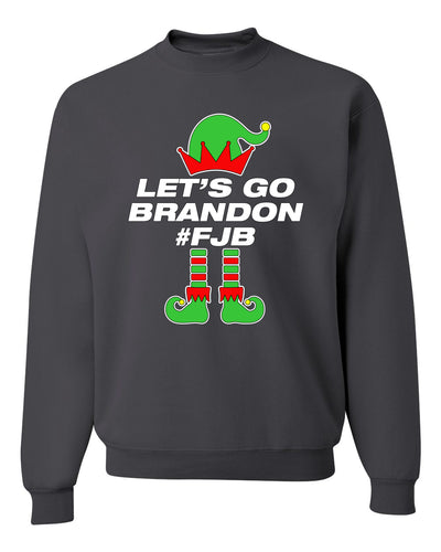 Let's Go Brandon Elf Merry Christmas Unisex Crewneck Graphic Sweatshirt